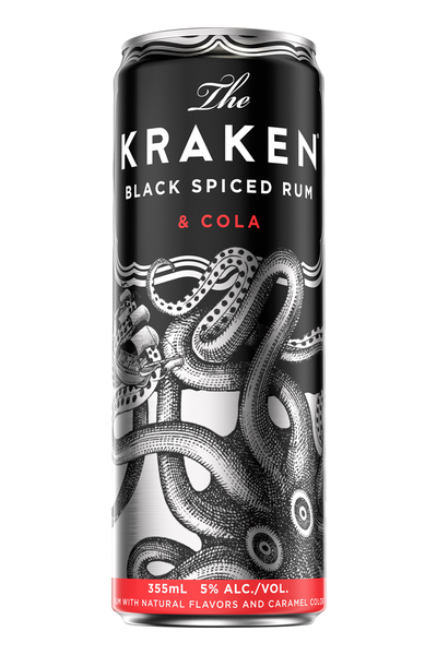 The Kraken Black Spiced Rum & Cola RTD Cans