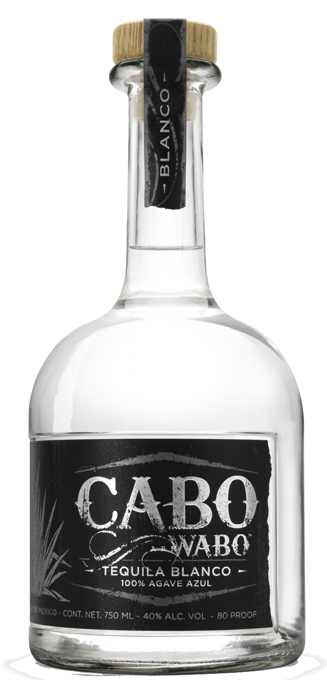 Cabo Wabo 80 Proof Blanco Tequila Bottle