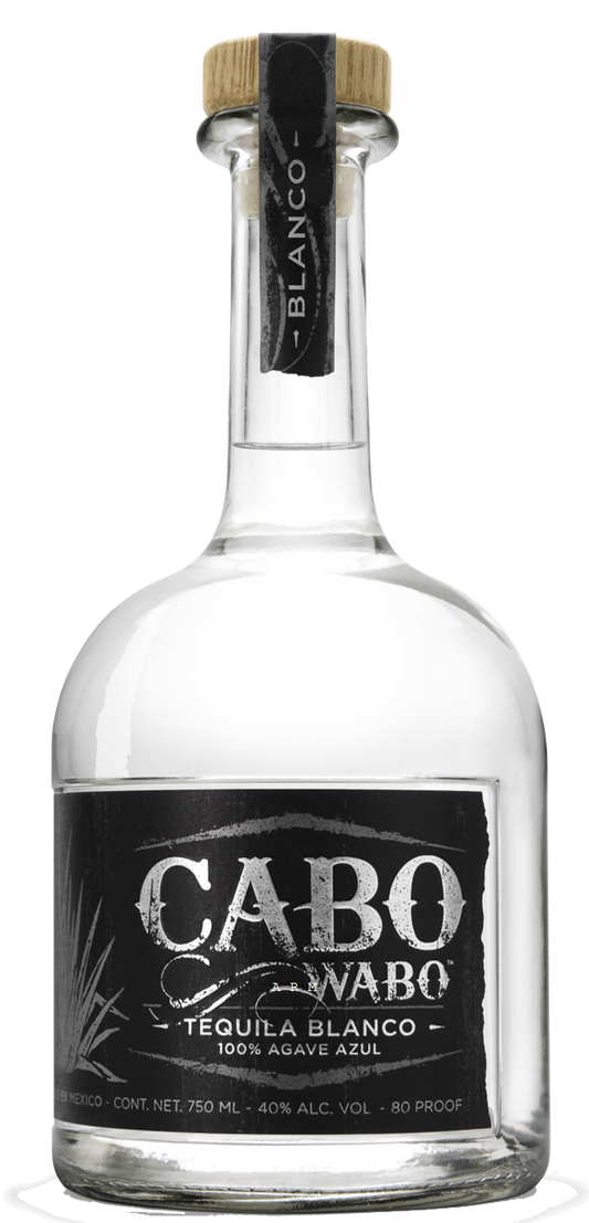 Cabo Wabo 80 Proof Blanco Tequila Bottle