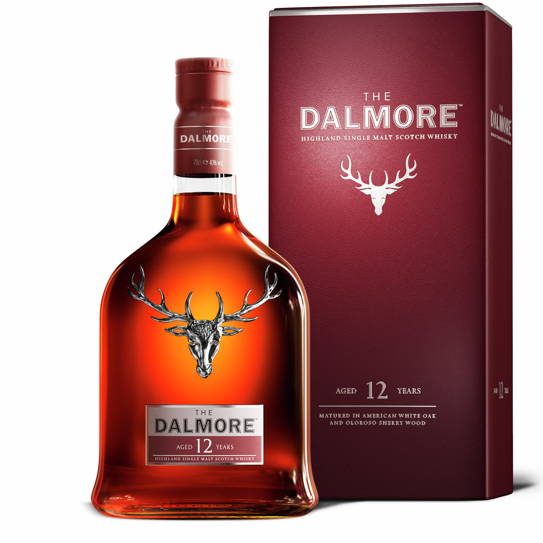 Dalmore 12 Year 80 Proof Highland Single Malt Scotch Whiskey Bottle