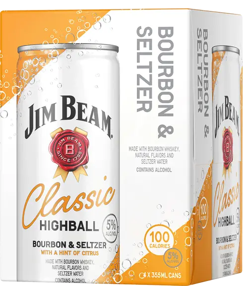 Jim Beam Classic RTD Highball Bourbon & Seltzer Cans