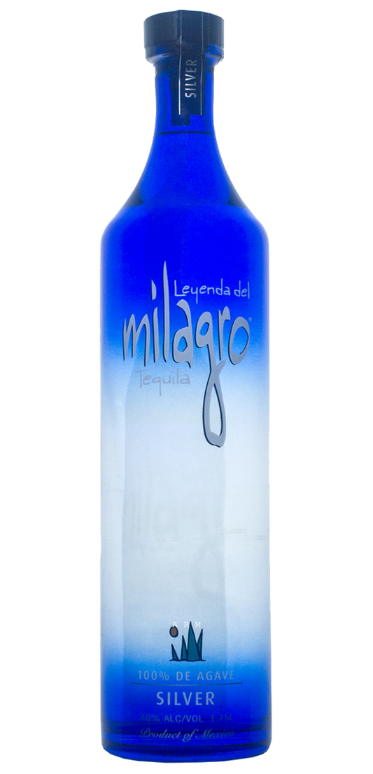 Milagro Silver Tequila Bottle