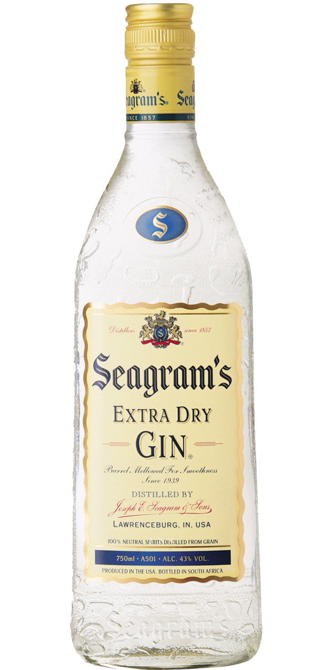 Seagram's 80 Proof Extra Dry Gin Bottle