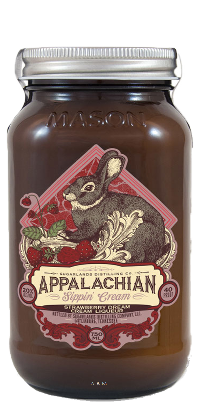 Sugarlands Distilling Co. Appalachian Sippin' Cream Strawberry Dream Liqueur Jar