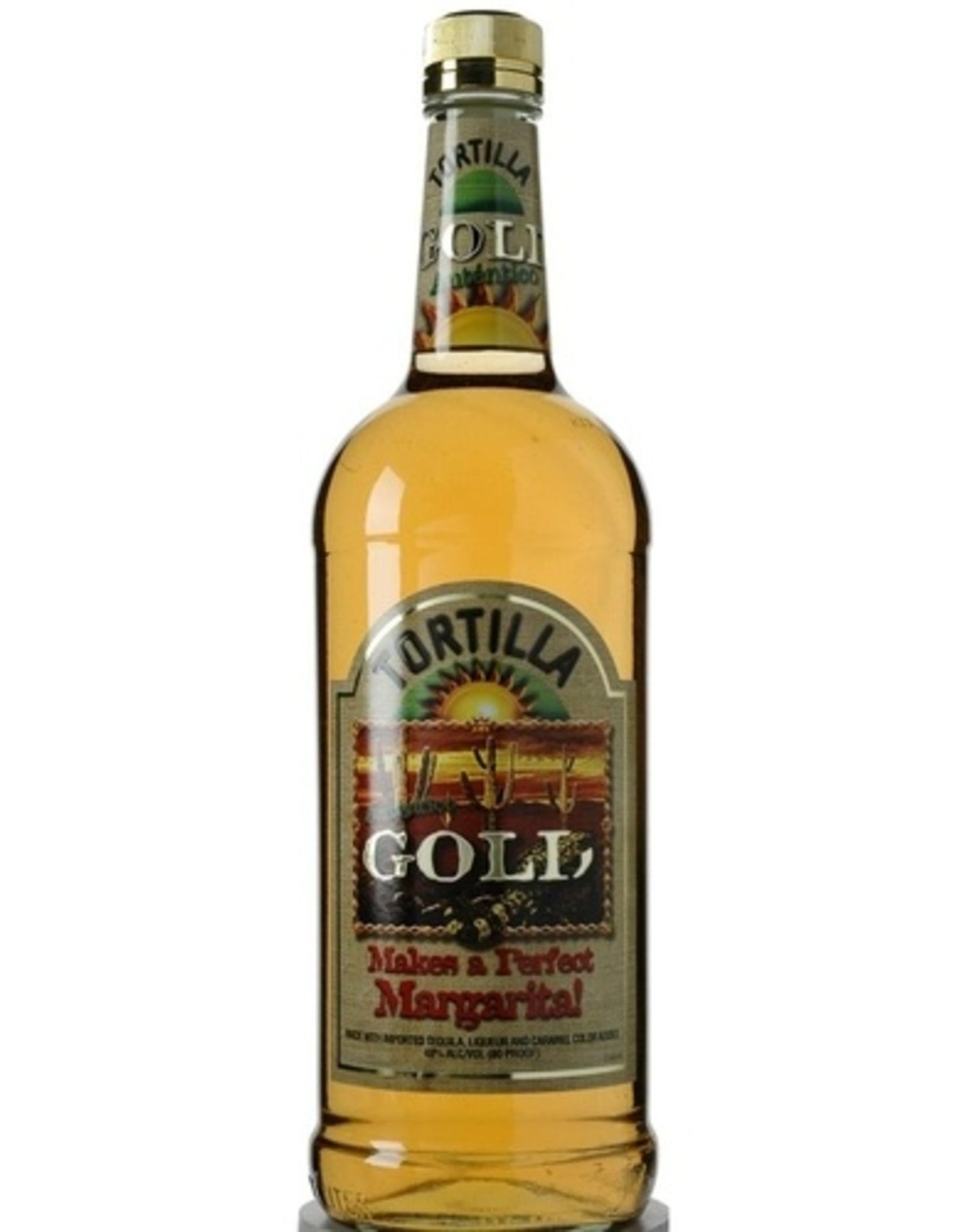 Tortilla 80 Proof Gold Tequila Bottle