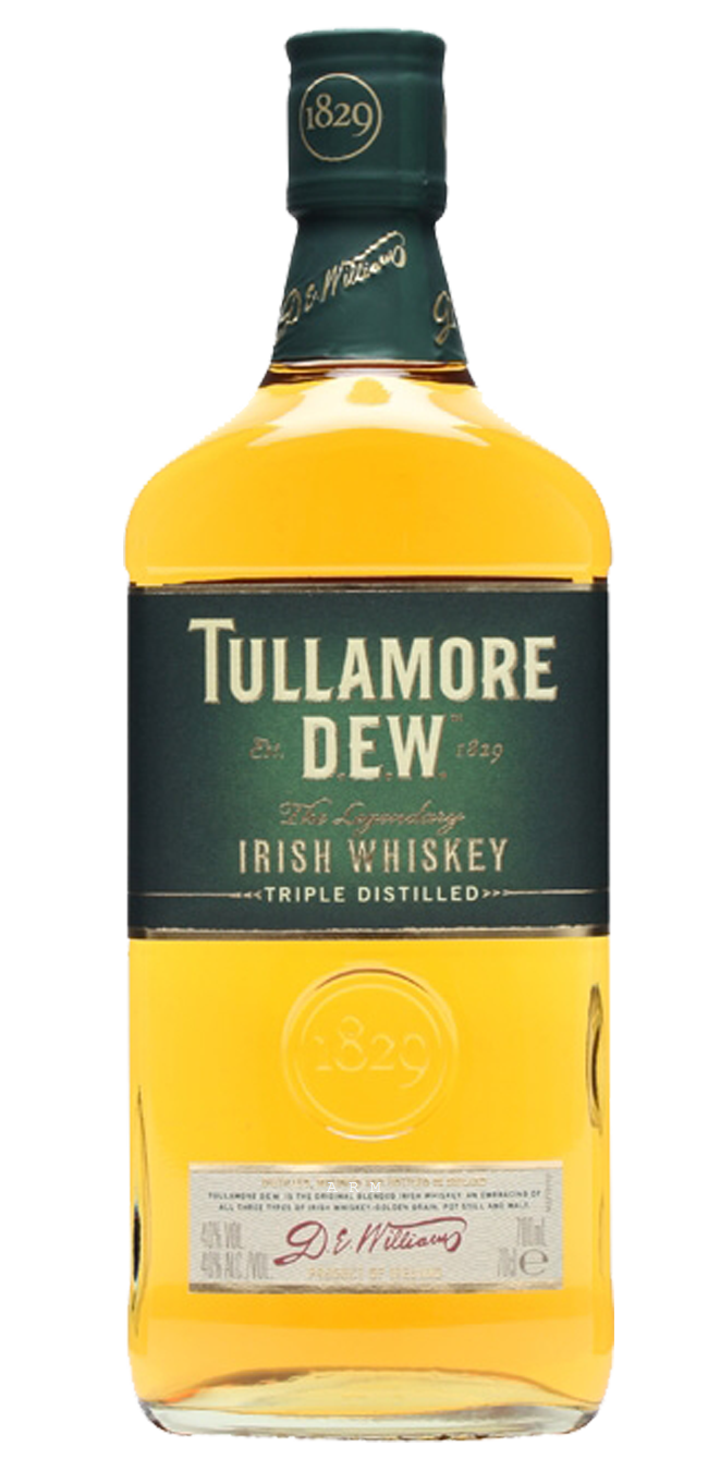 Tullamore Dew 80 Proof Triple Distilled Irish Whiskey Bottle