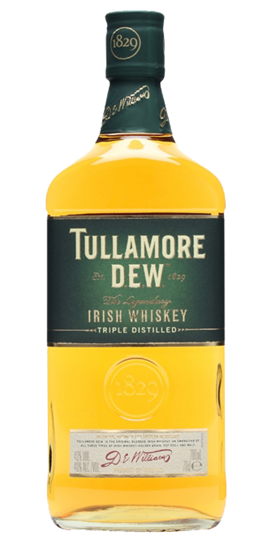 Tullamore Dew 80 Proof Triple Distilled Irish Whiskey Bottle