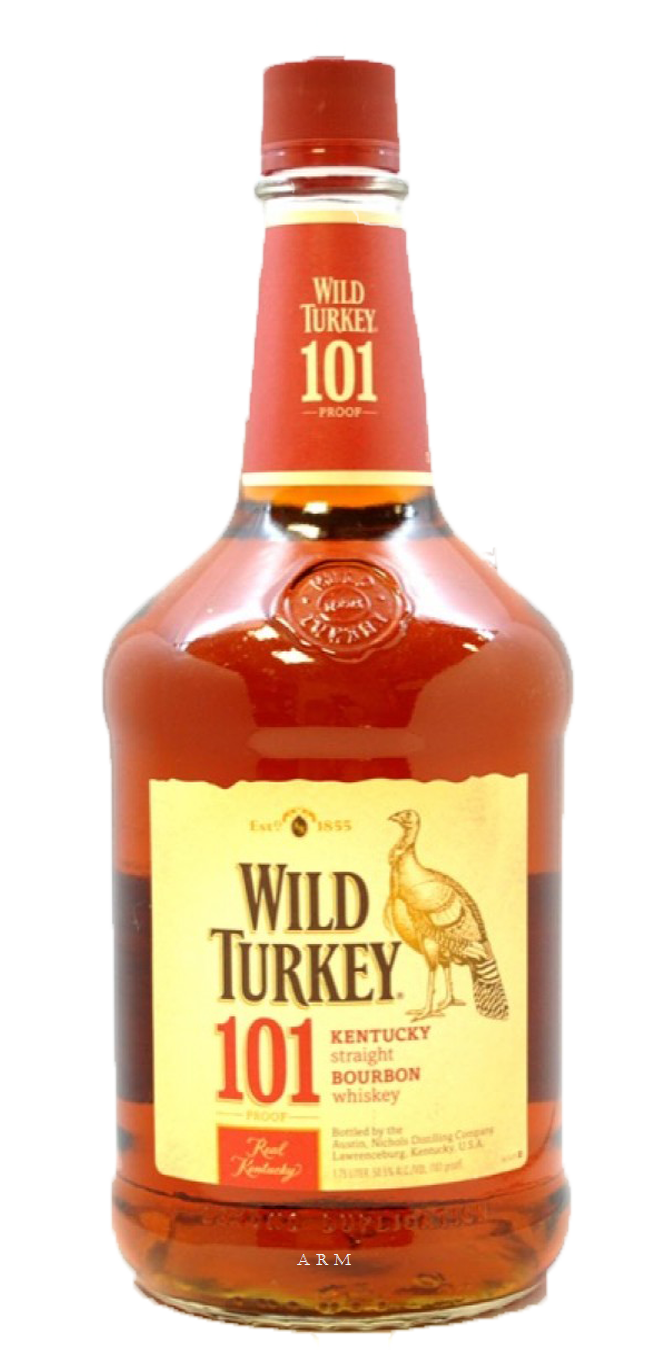 Wild Turkey 101 Proof Kentucky Straight Bourbon Whiskey Bottle