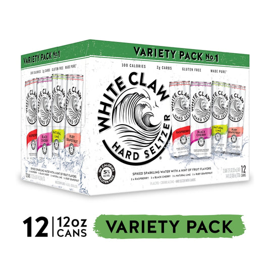 White Claw Variety Pack Hard Seltzer Cans