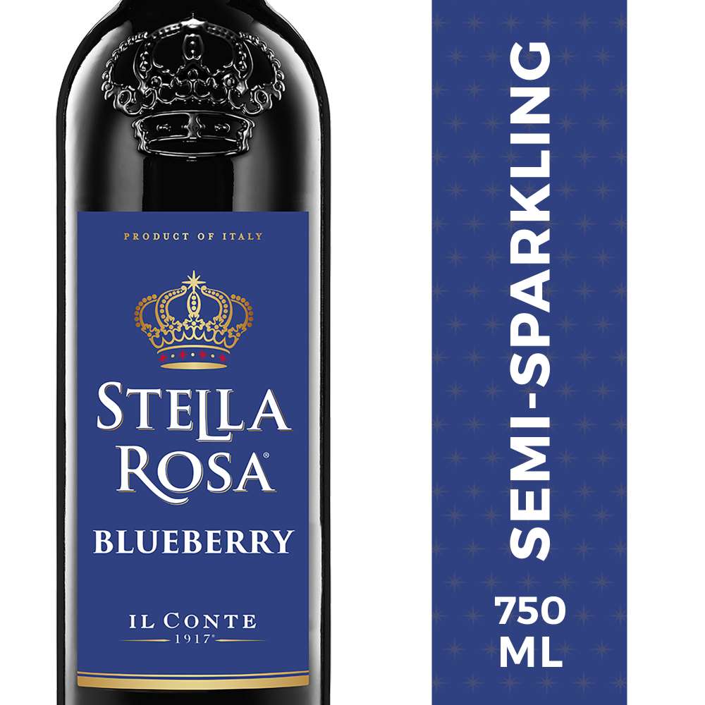 Stella Rosa Blueberry Semi-Sweet Red Wine Bottle