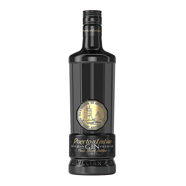 Puerto de Indias Pure Black Edition Sevillan Premium Dry Gin Bottle