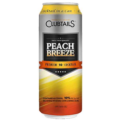 Clubtails Premium Peach Breeze Cocktail Can