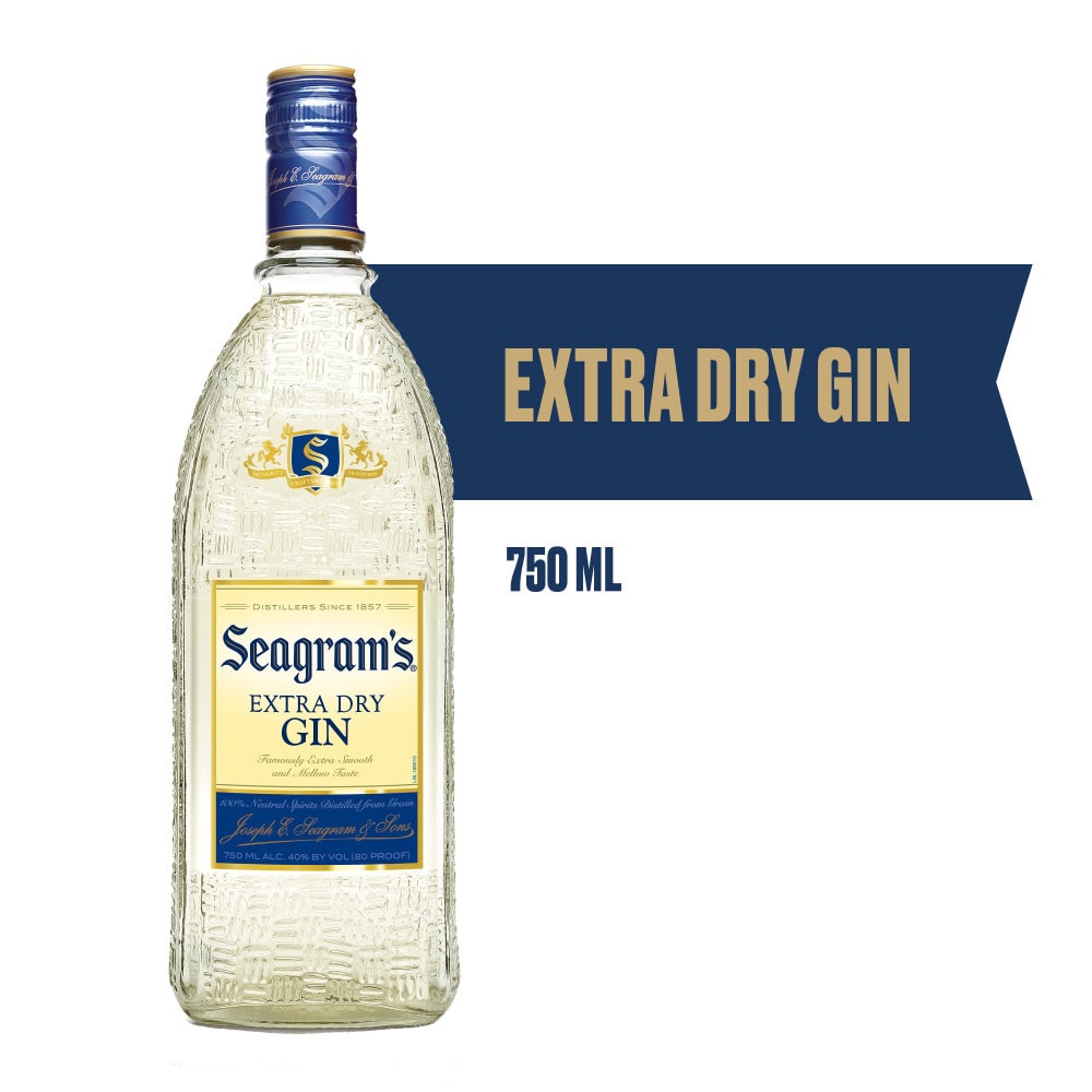 Seagram's 80 Proof Extra Dry Gin Bottle