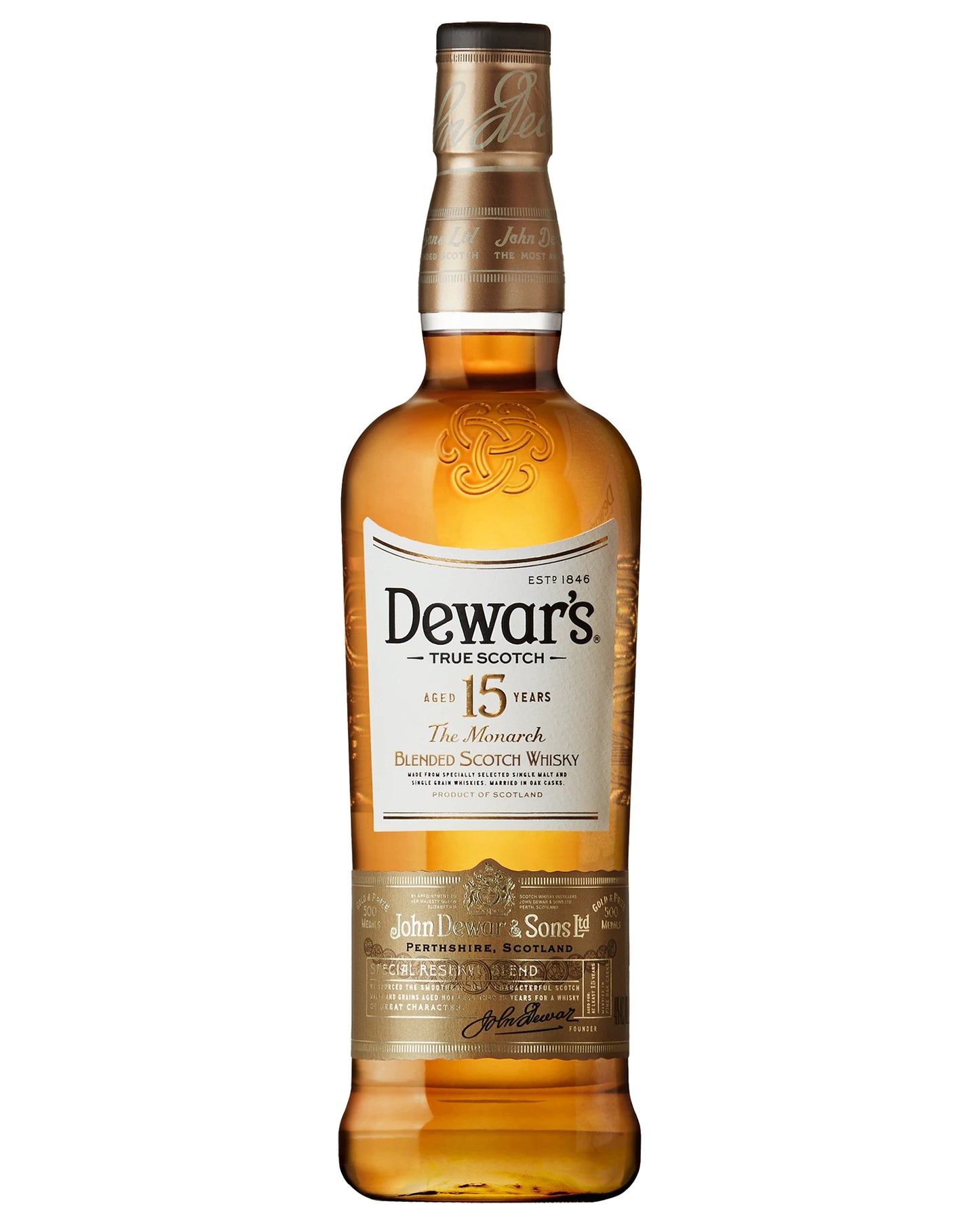 Dewar's 15 Year Old Blended Scotch Whisky Bottle