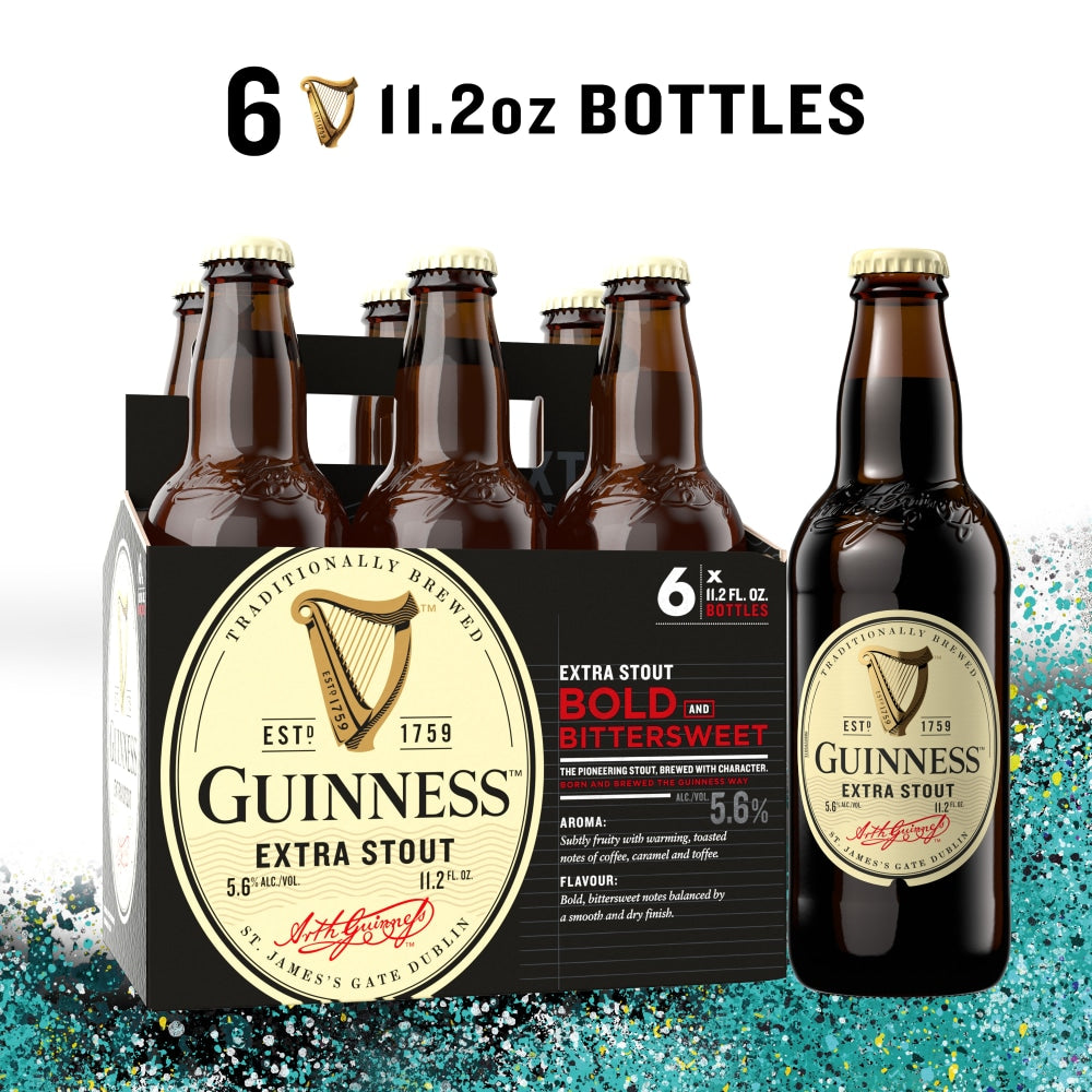 Guinness Bold & Bittersweet Extra Stout Beer Bottles