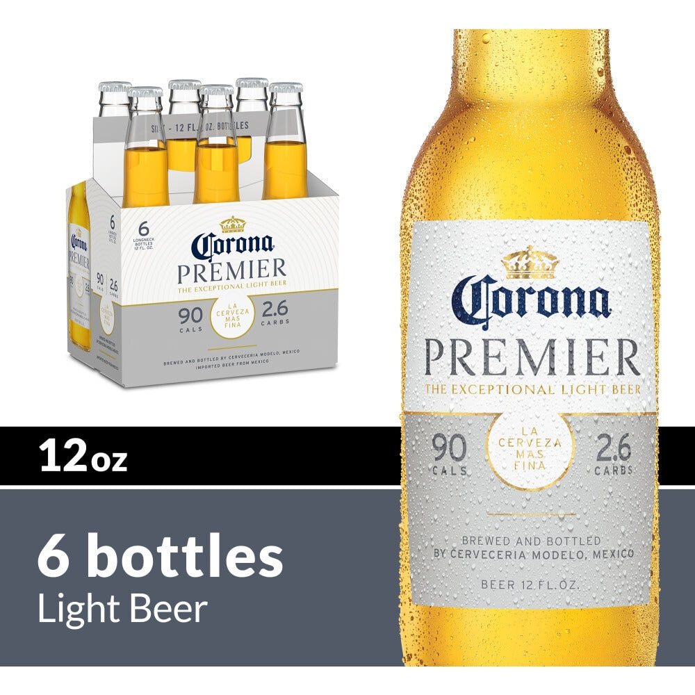 Corona Premier Light Mexican Lager Longneck Bottles