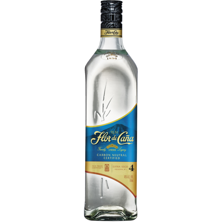 Flor de Cana Extra Seco Rum Bottle