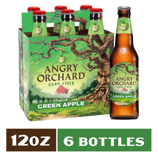 Angry Orchard Gluten Free Green Apple Hard Cider Bottles