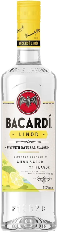 Bacardi Gluten Free Limon Rum Bottle