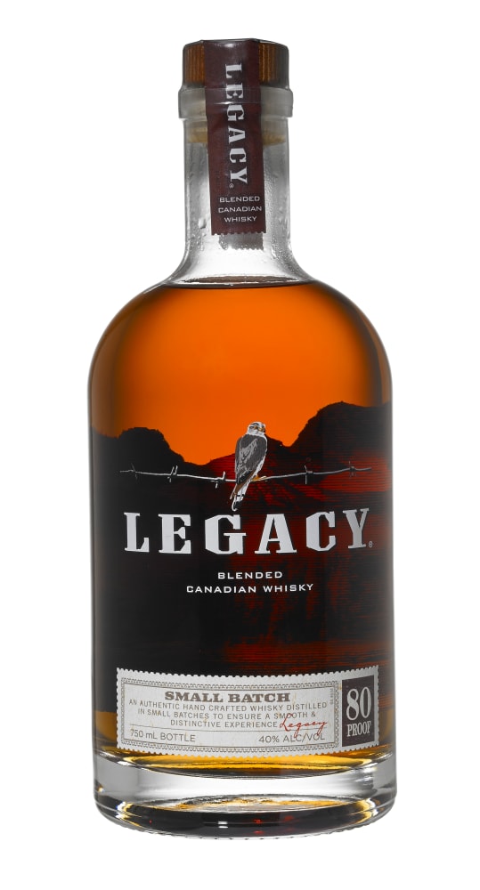 Legacy 80 Proof Canadian Whisky Bottle