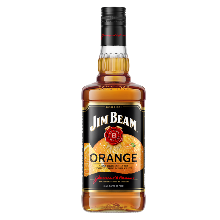 Jim Beam Orange Kentucky Straight Bourbon Whiskey Bottle