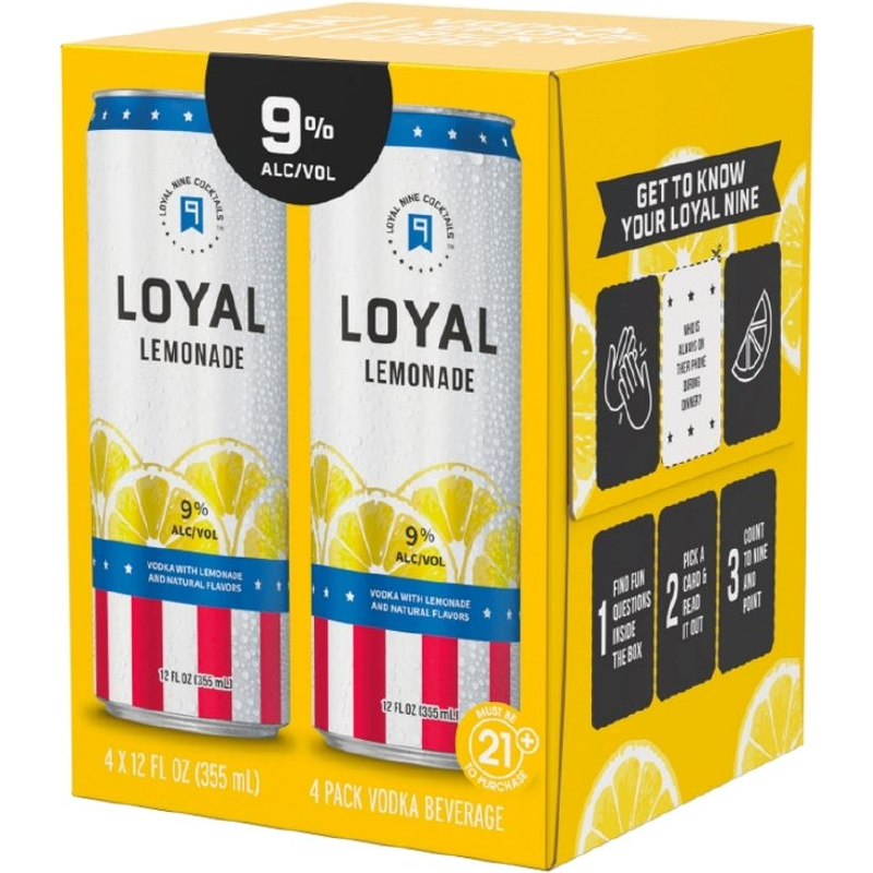 Loyal 9 Cocktails Lemonade Vodka Cocktail Cans