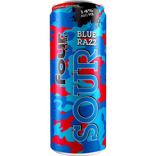 Four Loko Sour Blue Razz Malt Beverage Can