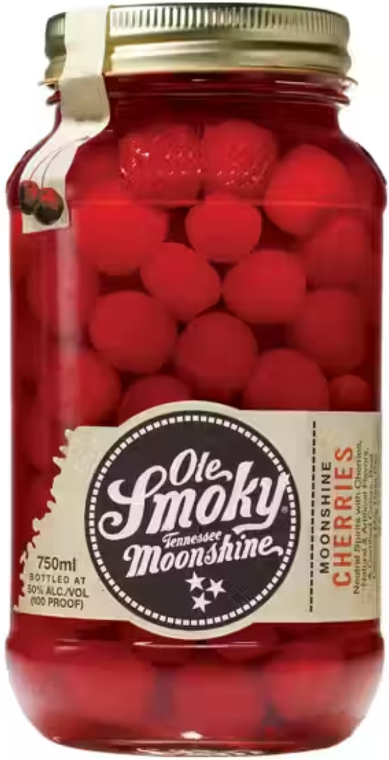 Ole Smokey 100 Proof Moonshine Cherries Jar