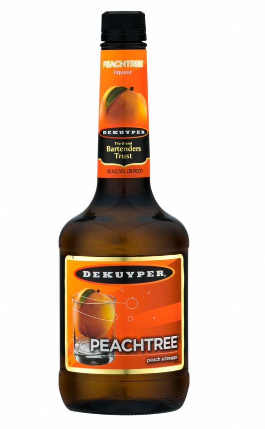 DeKuyper Peachtree Schnapps Liqueur Bottle