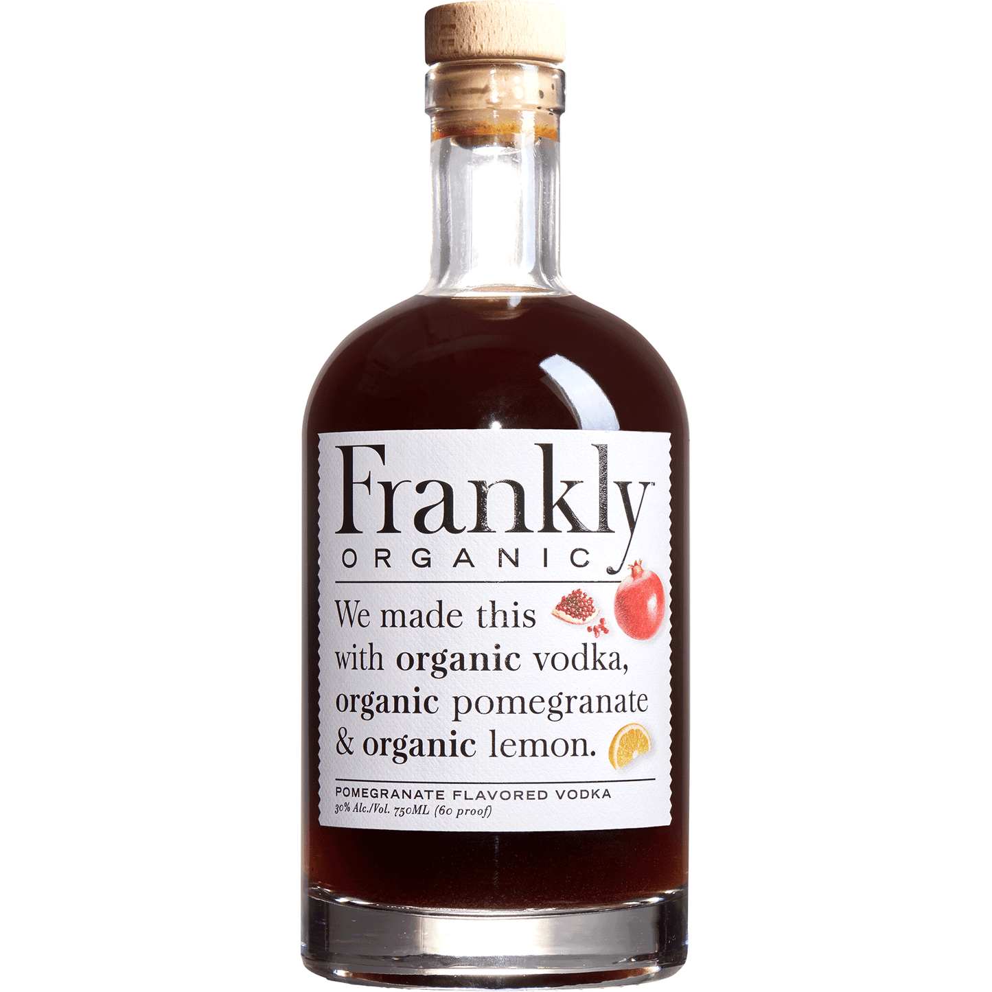 Frankly Organic Pomegranate Vodka Bottle