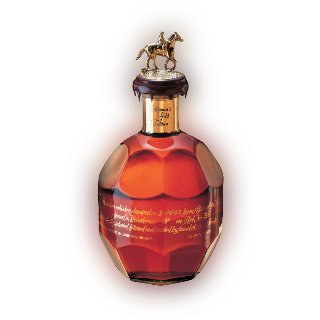 Blanton's 103 Proof Single Barrel Gold Bourbon Whiskey Bottle