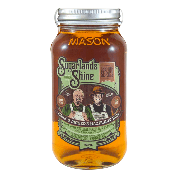 Sugarlands Shine Mark & Digger's Hazelnut 80 Proof Rum Jar