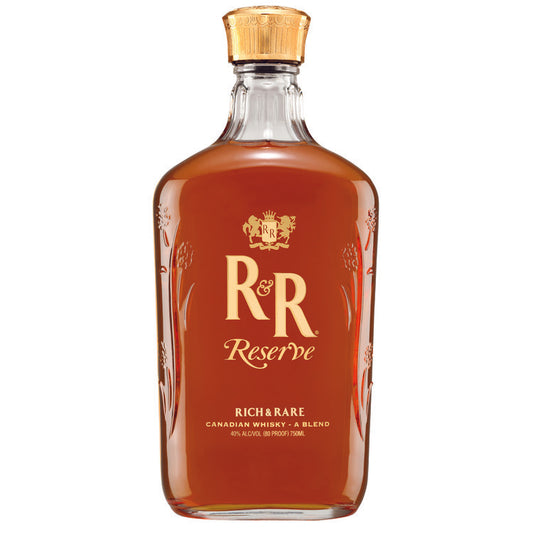 Rich & Rare Reserve 80 Proof Canadian Whisky Bottle