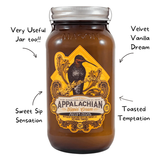 Sugarlands Distilling Co. Butter Pecan Appalachian Sippin Cream Liqueur Jar