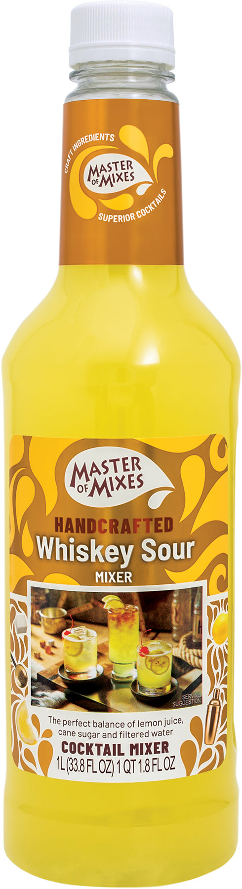 Master of Mixes Whiskey Sour Handcrafted Cocktail Mix Bottle