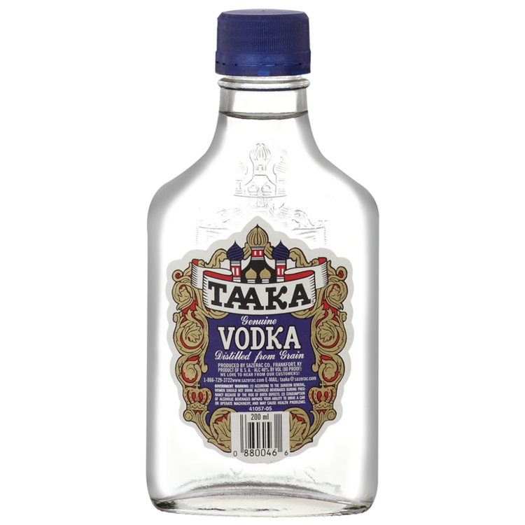 Taaka 80 Proof Genuine Vodka Bottle