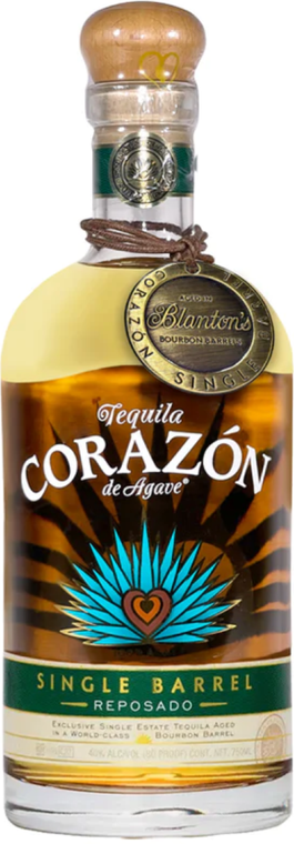 Corazón 80 Proof Single Barrel Reposado Tequila Bottle