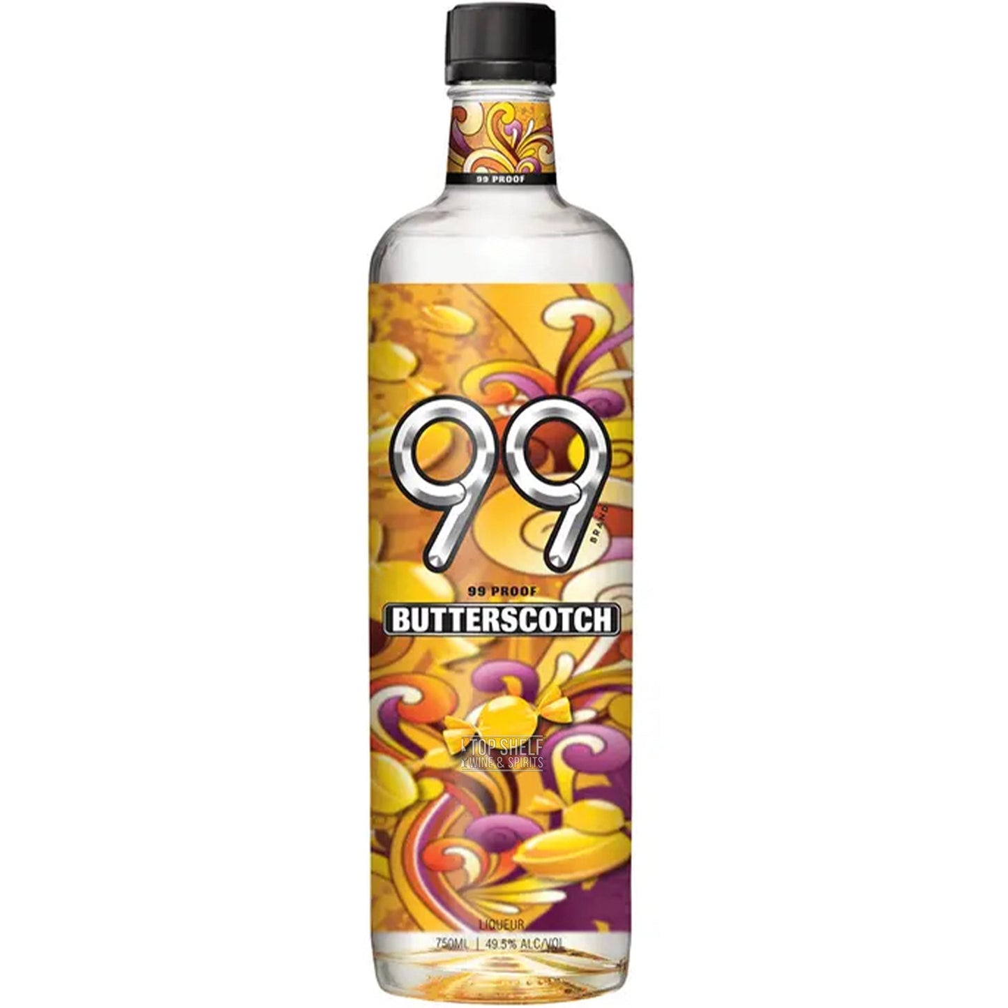 99 Brand Butterscotch 99 Proof Liqueur Bottle