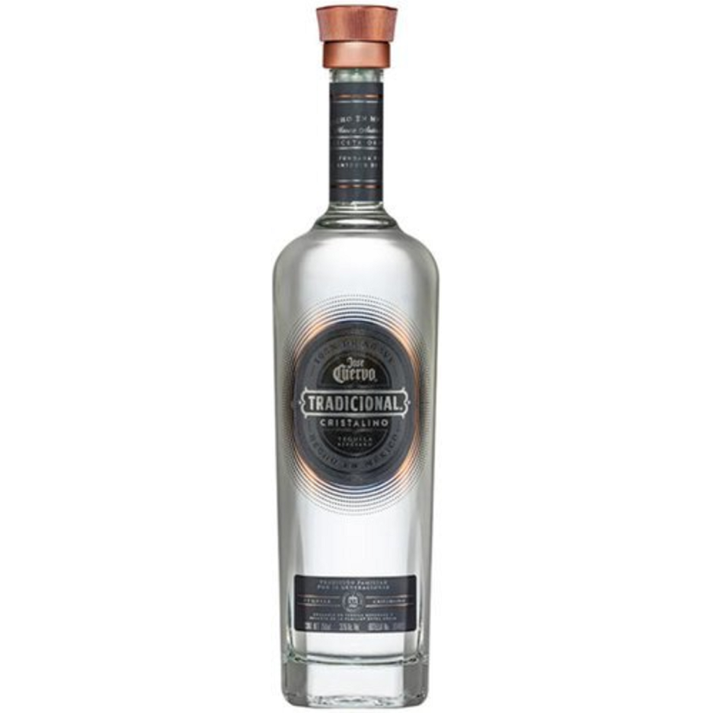 Jose Cuervo 80 Proof Tradicional Cristalino Reposado Tequila Bottle