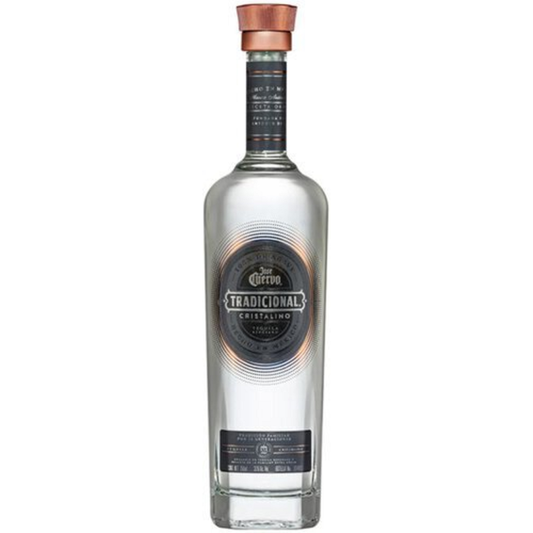 Jose Cuervo 80 Proof Tradicional Cristalino Reposado Tequila Bottle