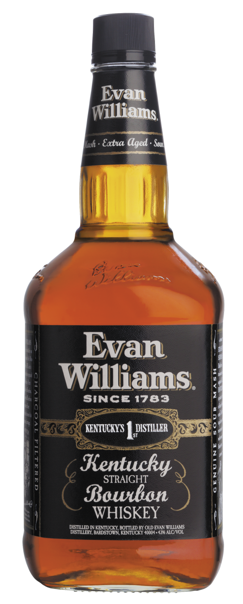 Evan Williams 86 Proof Kentucky Straight Bourbon Whiskey Bottle