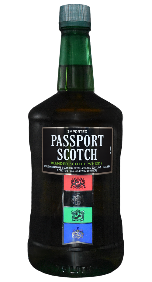 Passport 80 Proof Scotch Whiskey Bottle