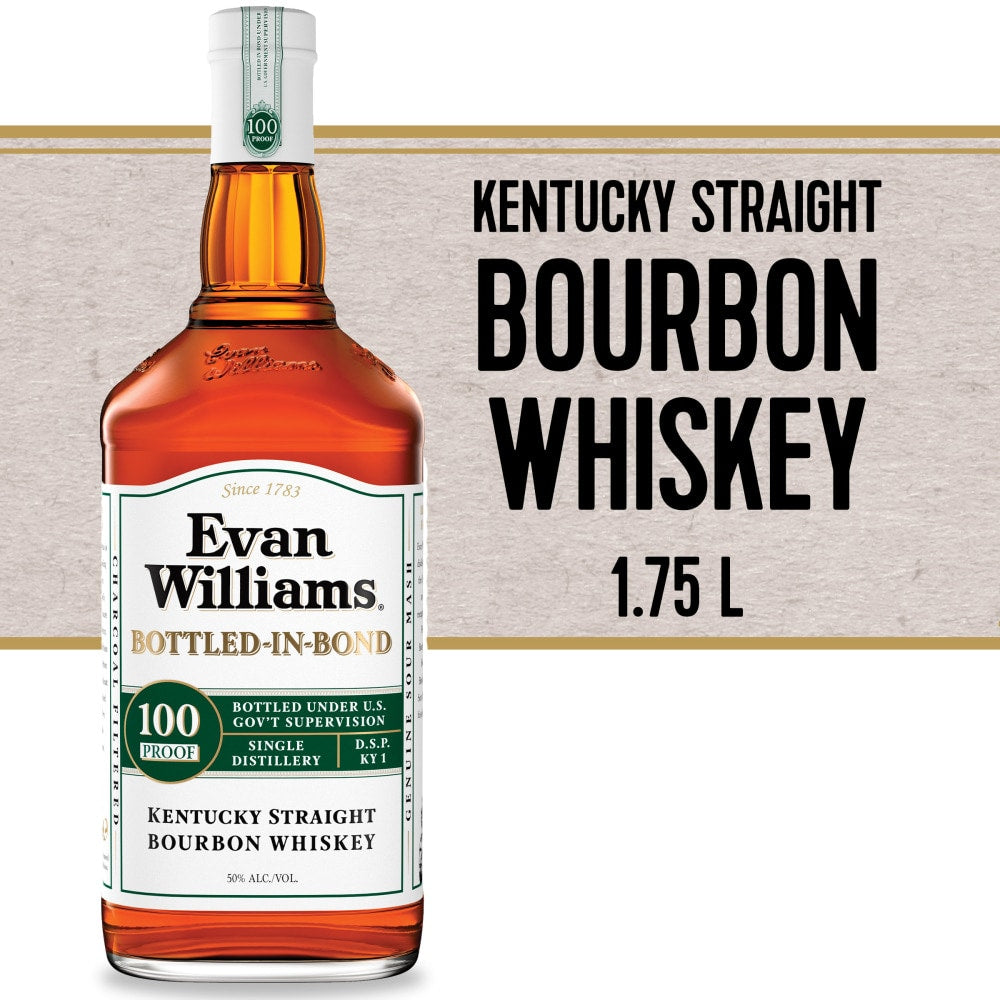 Evan Williams White Bourbon Bottle