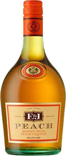 E & J Brandy with Peach Liqueur Bottle