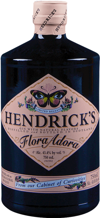 Hendrick's 86.8 Proof Flora Adora Gin Bottle