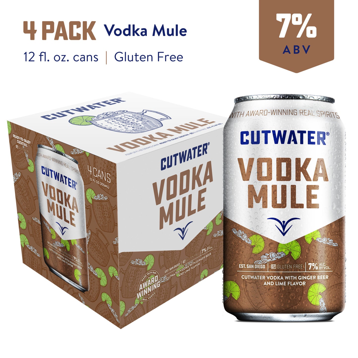 Cutwater Spirits Vodka Mule Cocktail Cans