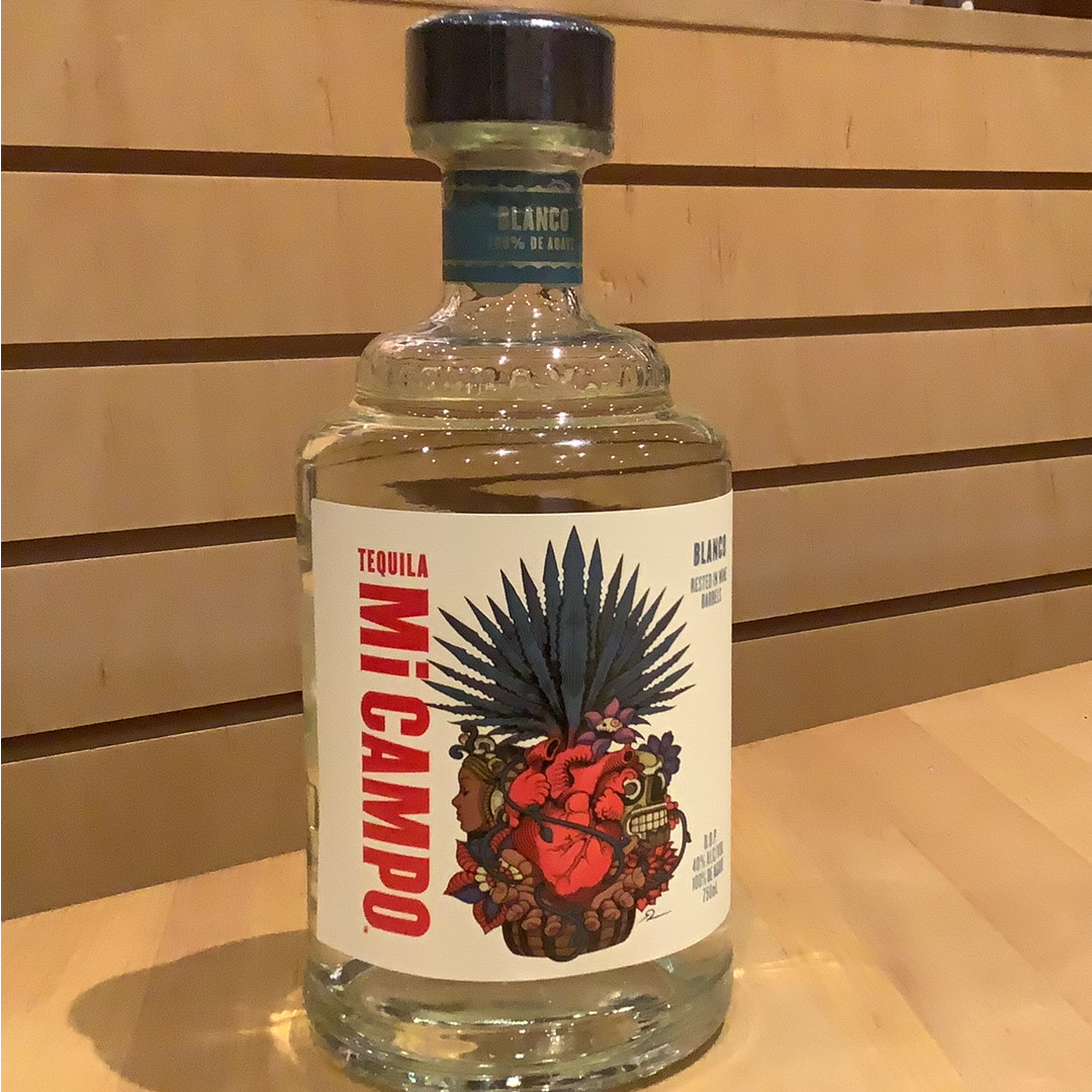 Mi Campo 80 Proof Blanco Tequila Bottle