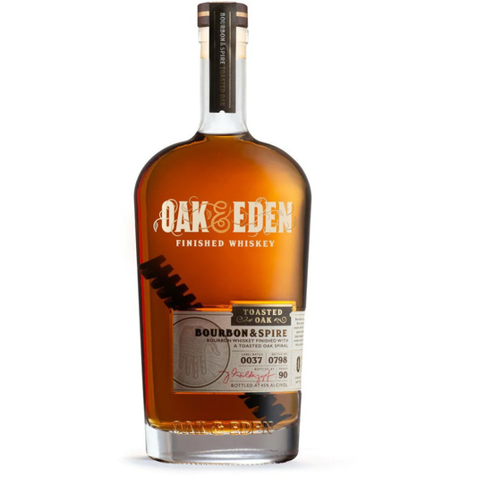 Oak & Eden Toasted Oak Bourbon & Spire Bottle