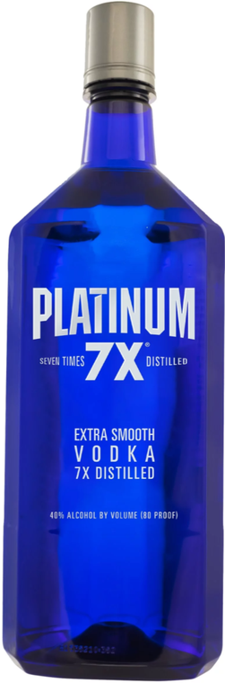 Platinum 80 Proof 7X Distilled Extra Smooth Vodka Bottle