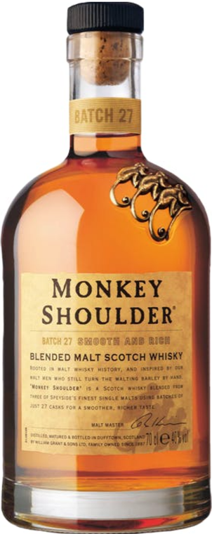 Monkey Shoulder 86 Proof The Original Batch 27 Blended Malt Scotch Whiskey Bottle